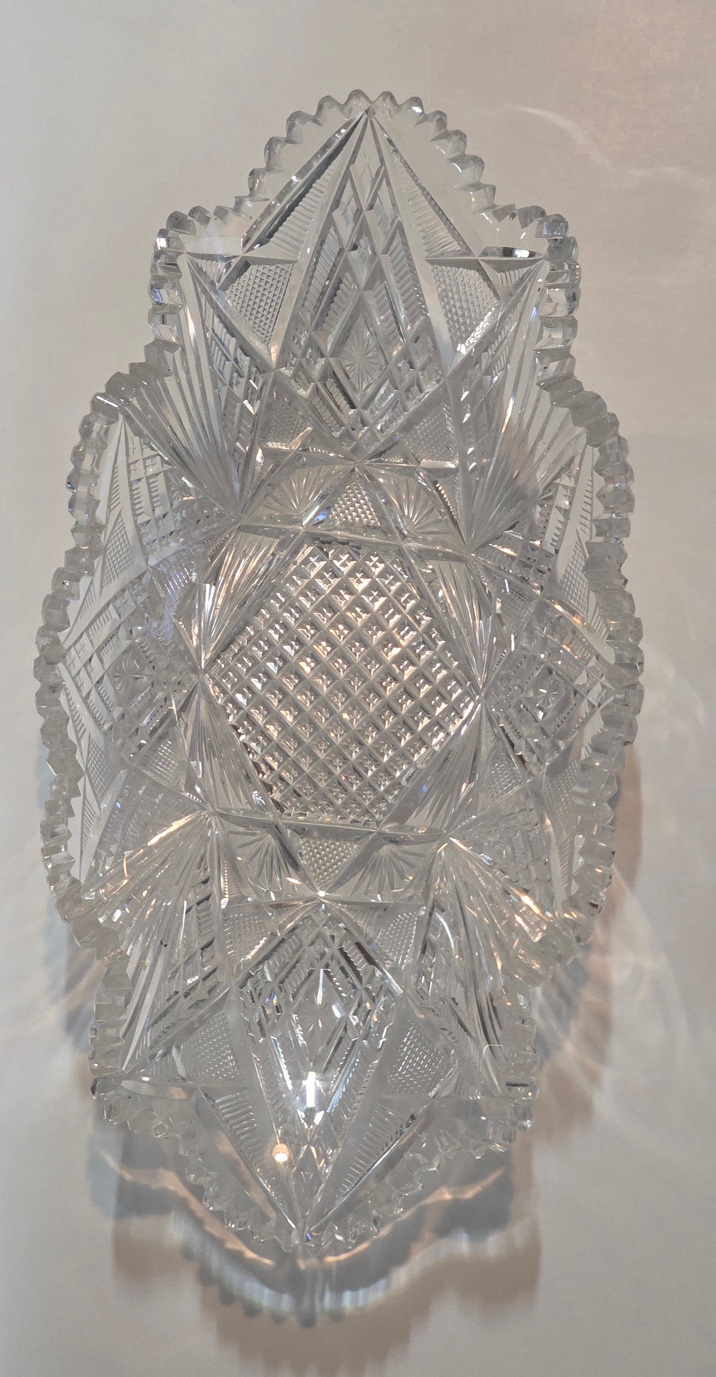 ABP Cut glass oblong shape dish bob49