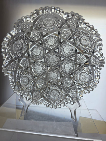 ABP cut glass Egginton cluster bowl American brilliant period 1886 -1915 PA2