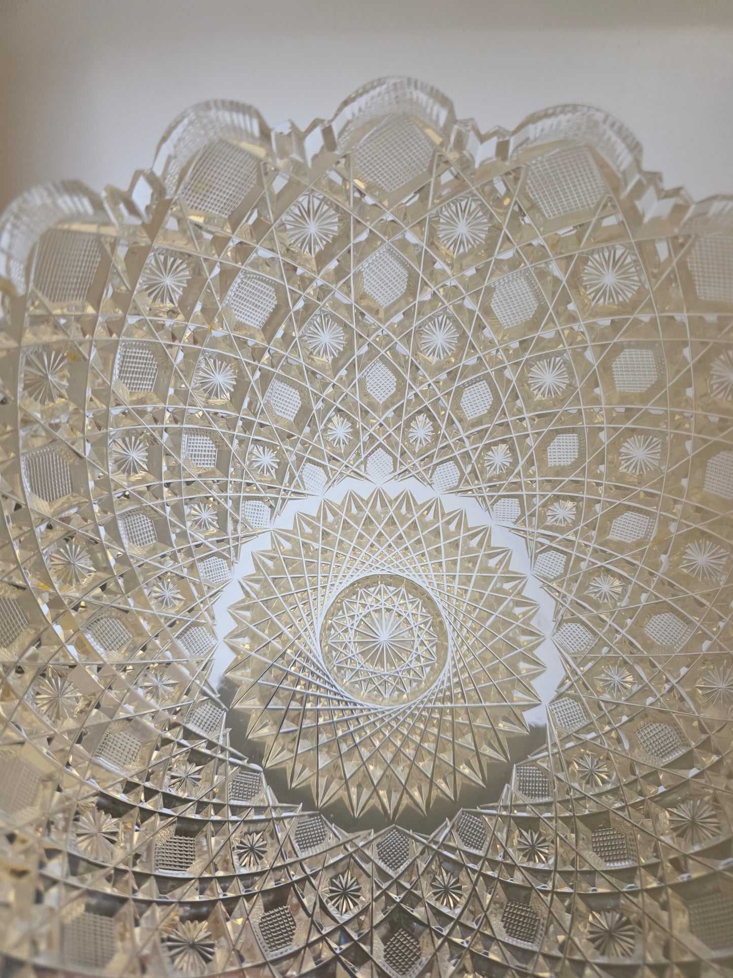 ABP cut glass bowl American brilliant period 1886 -1915 bob18