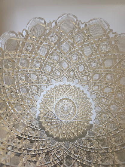 ABP cut glass bowl American brilliant period 1886 -1915 bob18