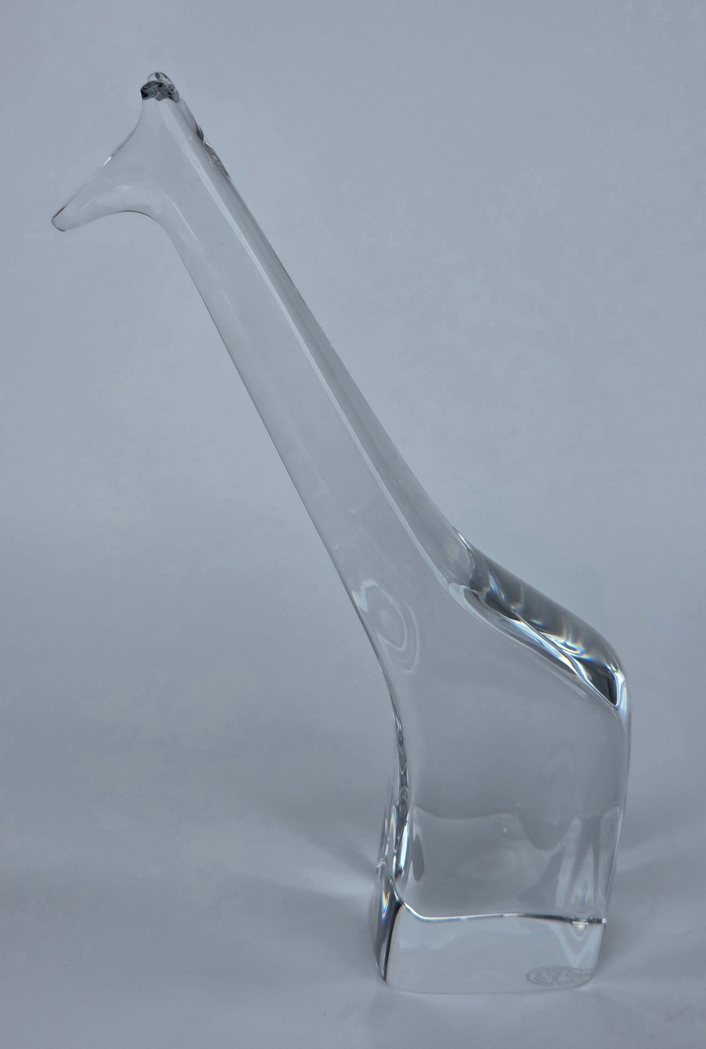 Signed Baccarat glass giraffe