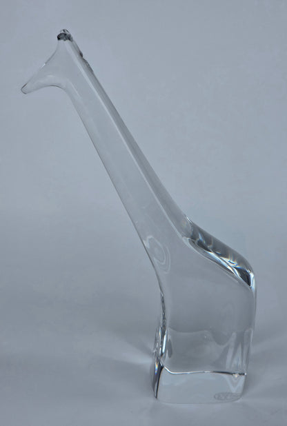 Signed Baccarat glass giraffe
