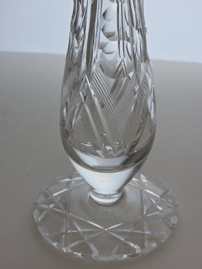 Rogaska Hand Cut glass footed vase 24% lead crystal
