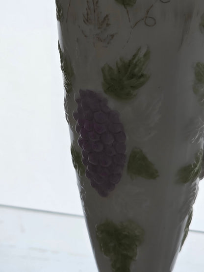 L.E Smith Glass painted grapes vase.
.