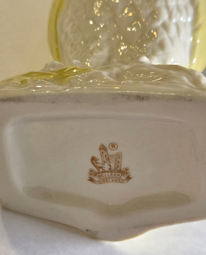 Belleek owl shaped vase Ireland