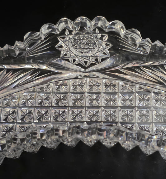ABP Cut glass bone shape dish bob50