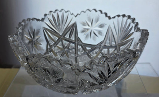 ABP cut glass bowl American brilliant period 1886 -1915 PA3