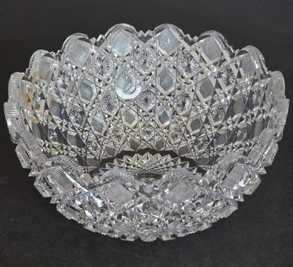 ABP cut glass bowl American brilliant period 1886 -1915 bob18