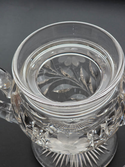 Cut Glass 2 handled compote, Antique