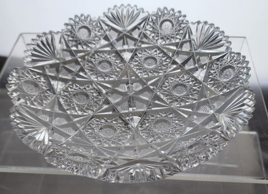 ABP cut glass dish antique crystal Flashy