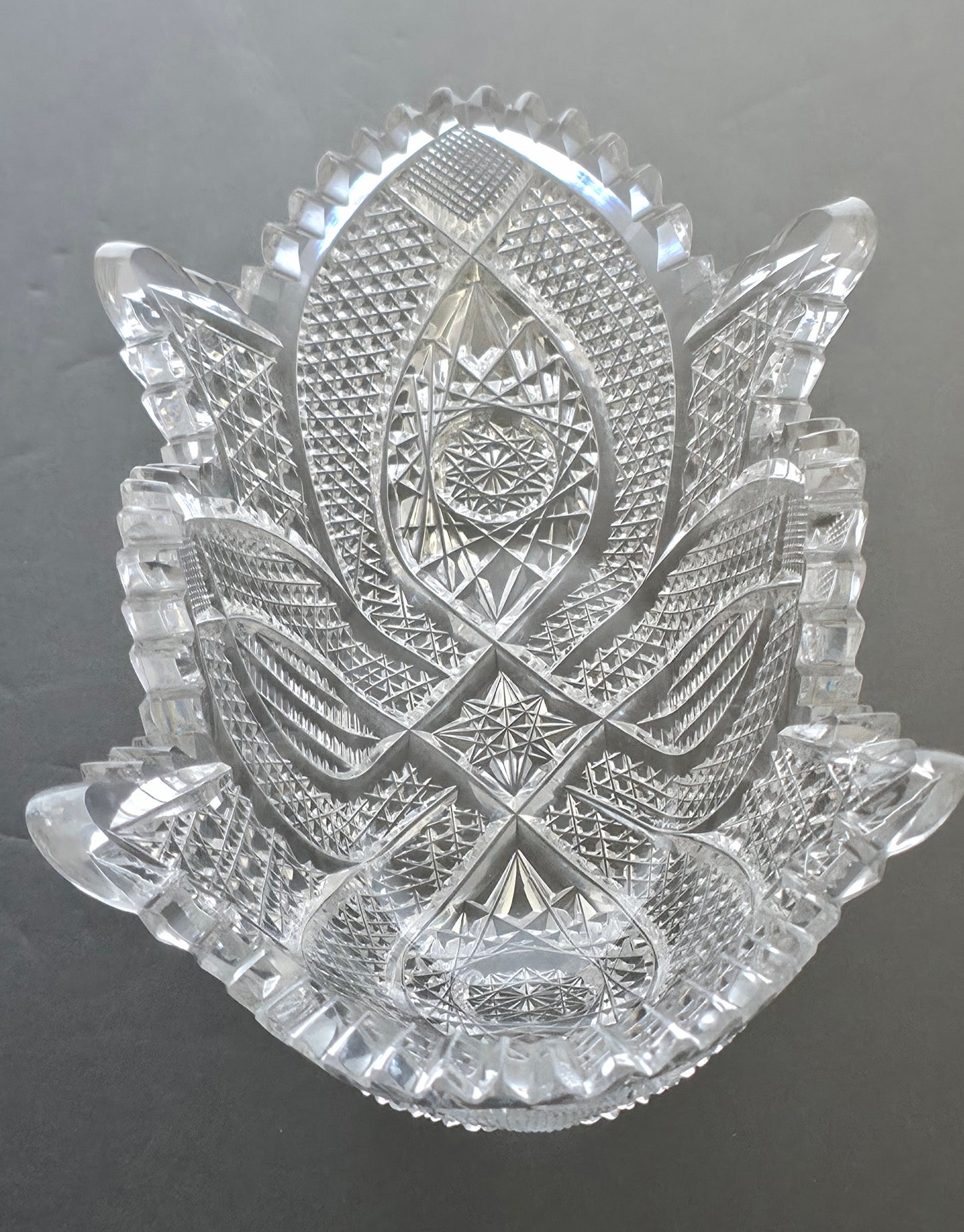 ABP Cut glass oblong shape dish bob24