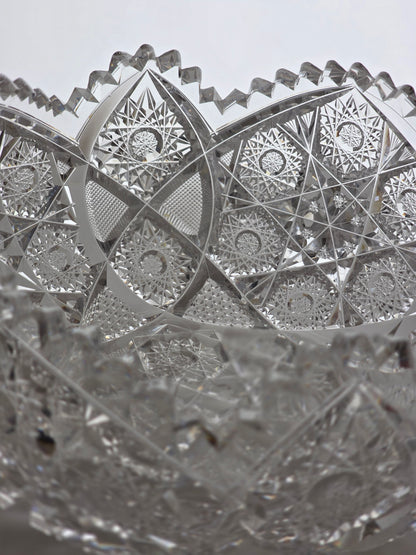 ABP cut glass cluster bowl American brilliant period 1886 -1915 bob15