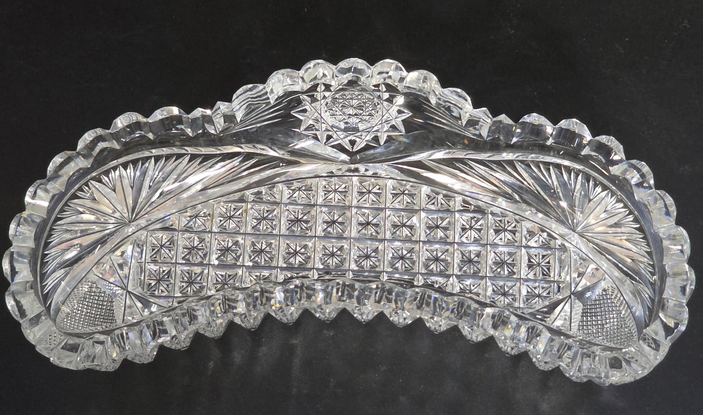 ABP Cut glass bone shape dish bob50