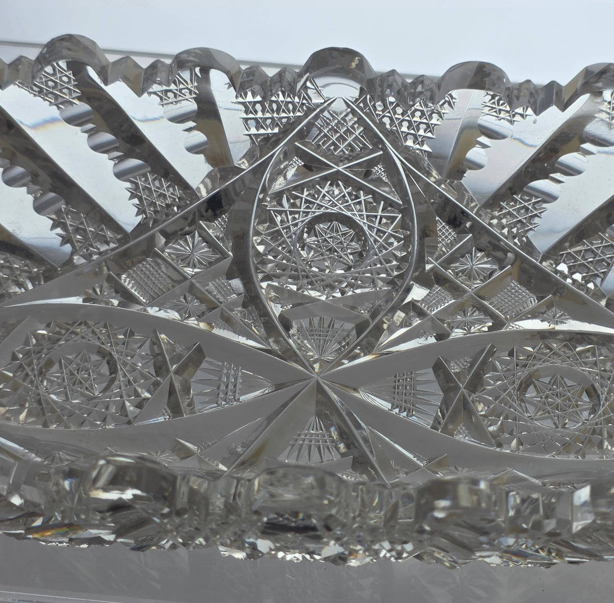 ABP celery hand cut glass Signed libbey PA21