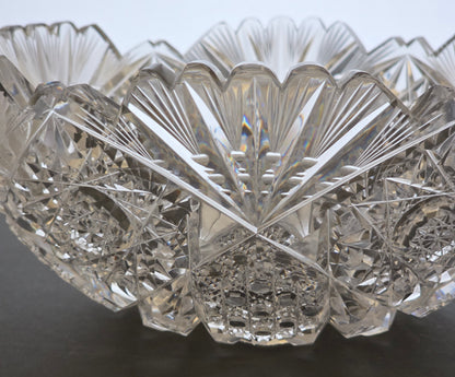 ABP cut glass blown blank bowl American brilliant period 1886 -1915 bob25
