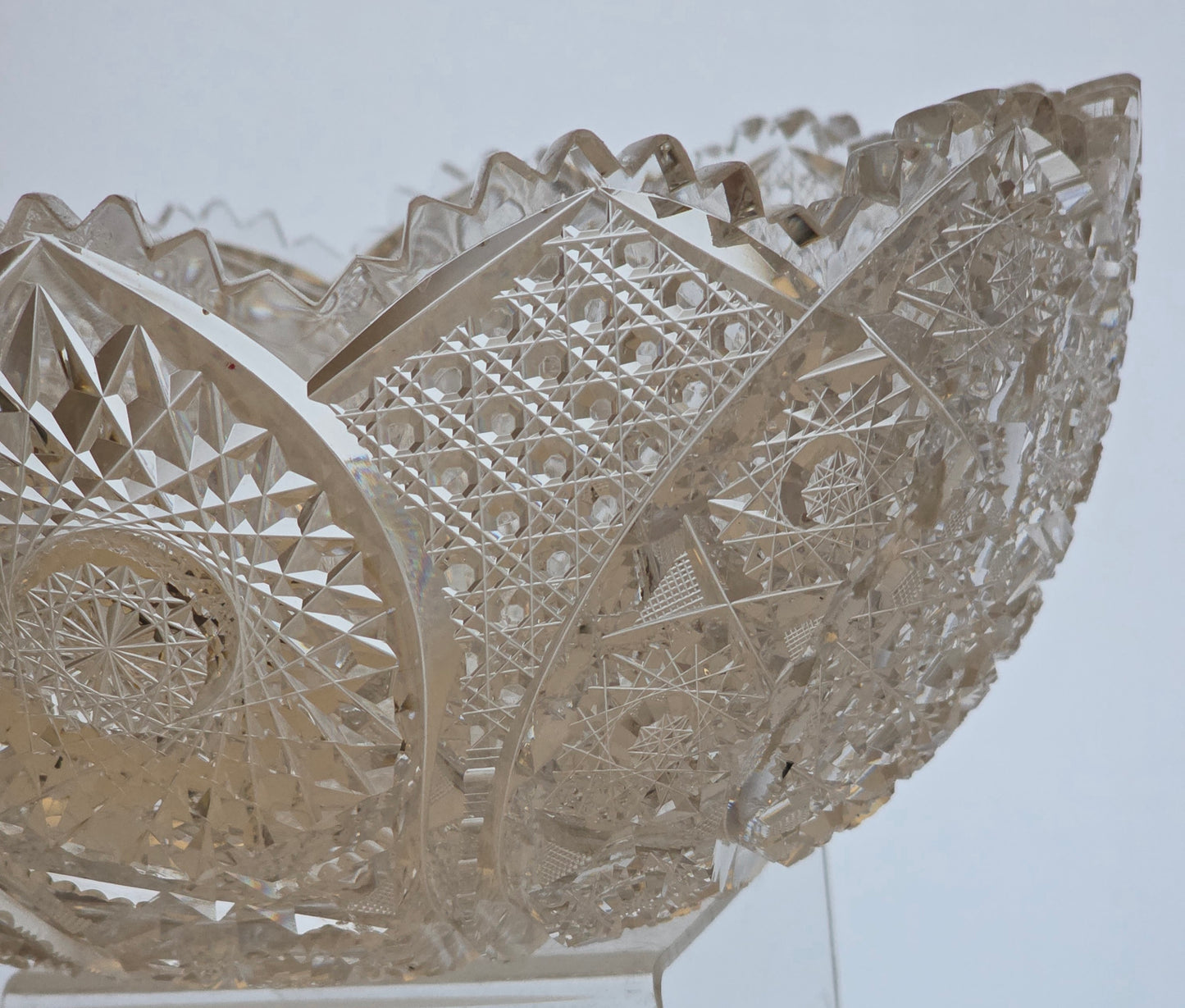 ABP cut glass blown blank bowl American brilliant period 1886 -1915 bob45