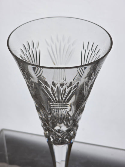 Signed Waterford CUT GLASS millennium Prosperity Toasting Flutes pair crystal