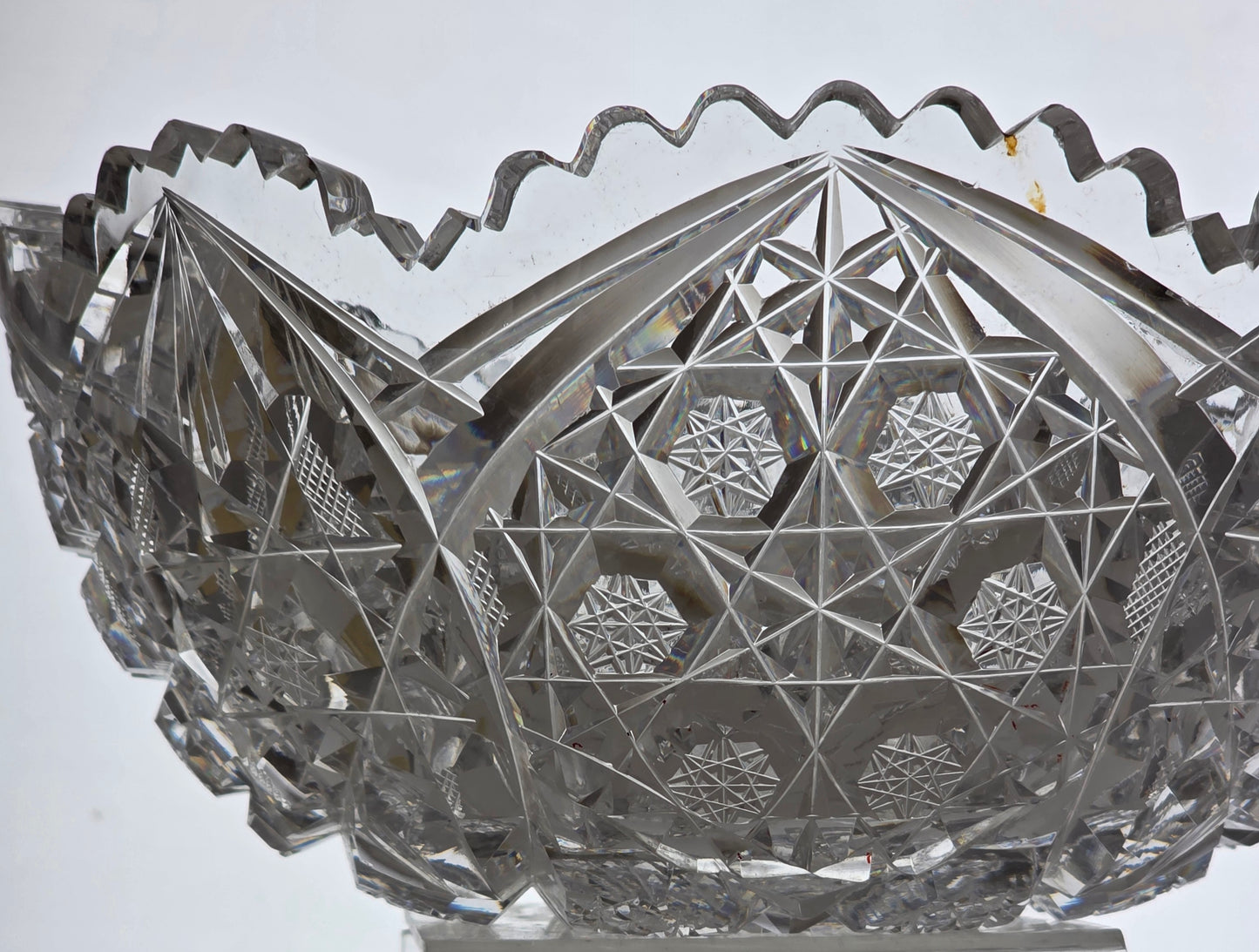 ABP cut glass bowl American brilliant period 1886 -1915 bob38