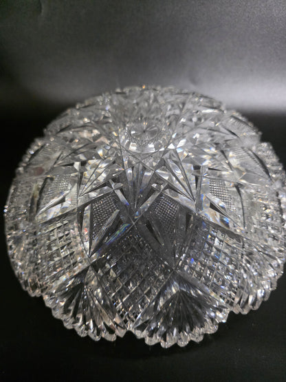ABP cut glass blown blank bowl American brilliant period 1886 -1915 bob48