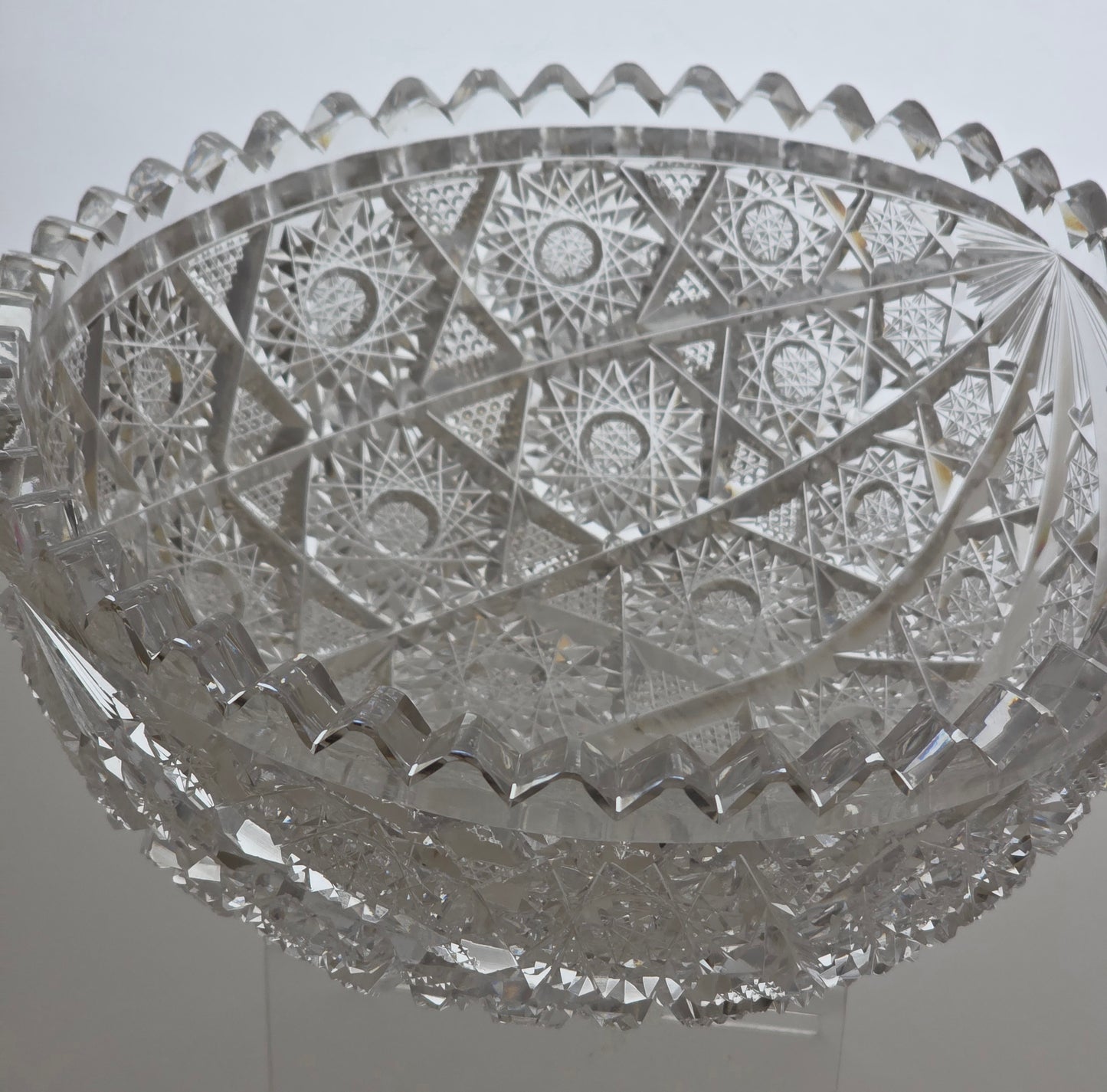 ABP cut glass bowl American brilliant period 1886 -1915 bob51
