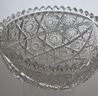 ABP cut glass bowl American brilliant period 1886 -1915 bob51