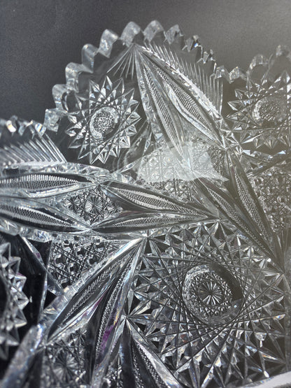 ABP cut glass bowl American brilliant period 1886 -1915 bob14