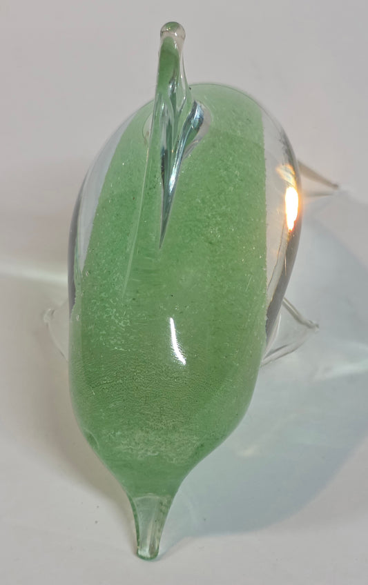 Art glass Dolphin green