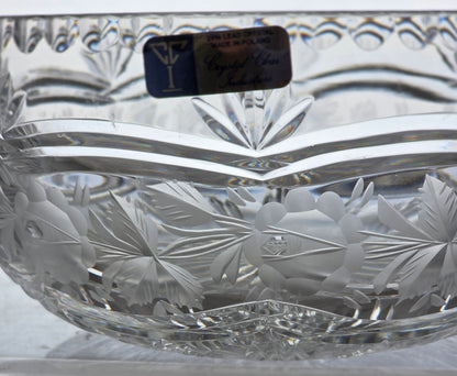 Cut glass bowl Blown blank ROSES
