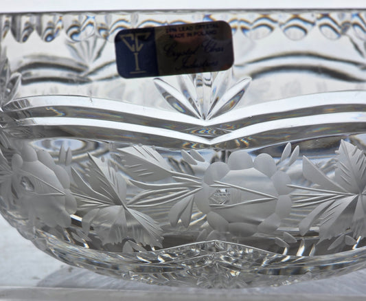 Cut glass bowl Blown blank ROSES