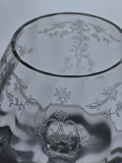 LENOX Navarra brandy sniffler glass, Crystal Made in USA Mt Pleasant PA Pair