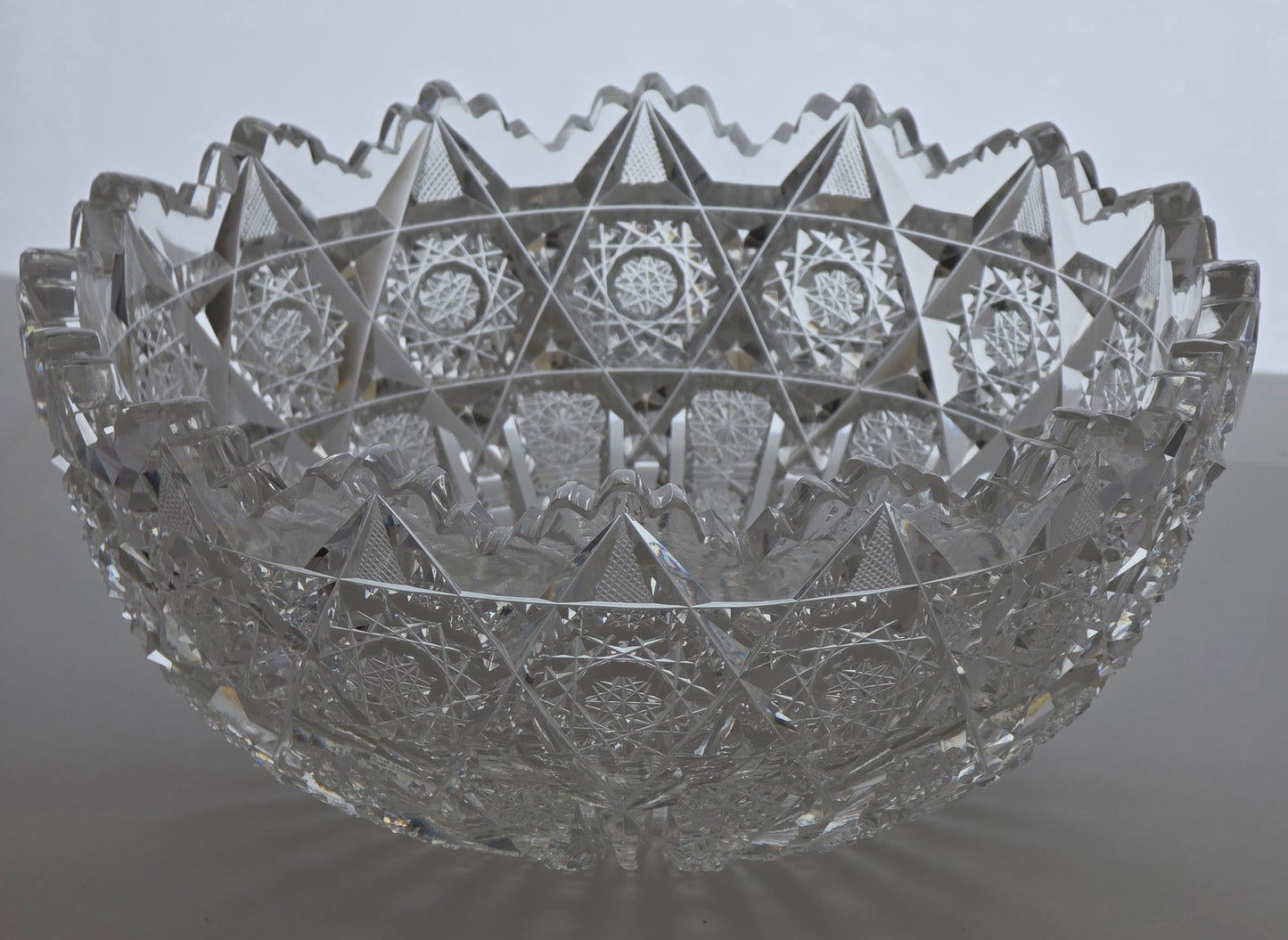 ABP cut glass bowl American brilliant period 1886 -1915 bob13