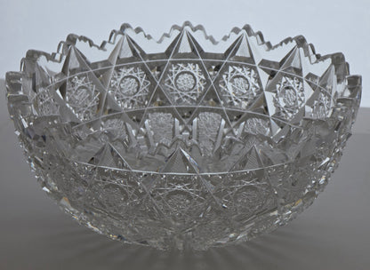 ABP cut glass bowl American brilliant period 1886 -1915 bob13