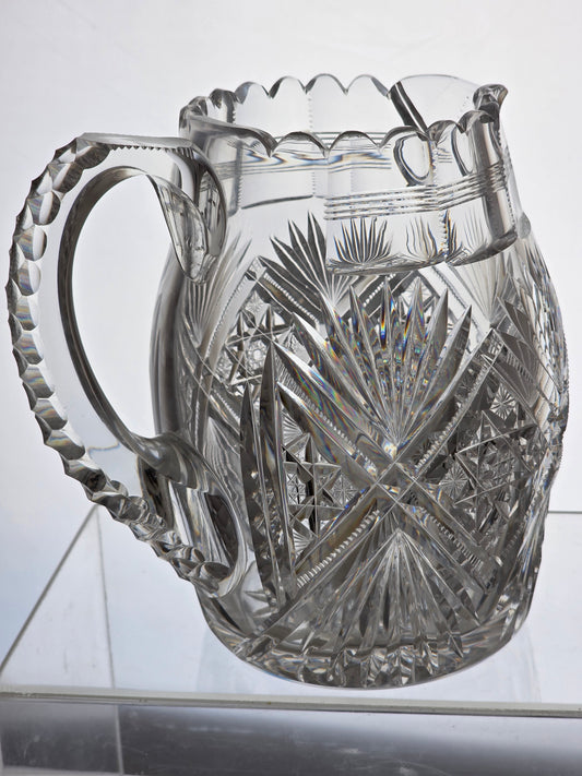 ABP cut glass Libbey Victoria pitcher American