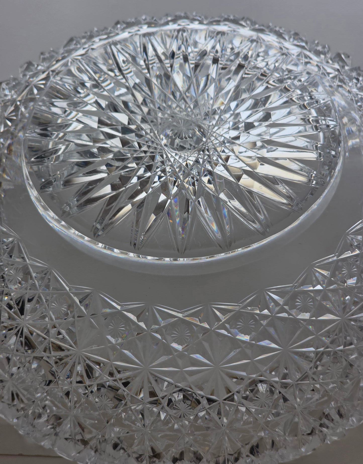 ABP cut glass bowl American Brilliant Russian tg