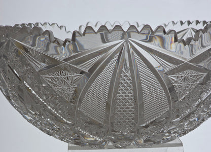 ABP cut glass blown blank bowl American brilliant period 1886 -1915 bob37