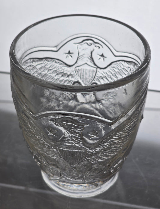 L.E Smith Glass Eagle barware dor Pair