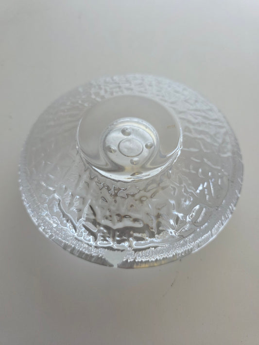 Orrefors Swedish tee light  signed -
