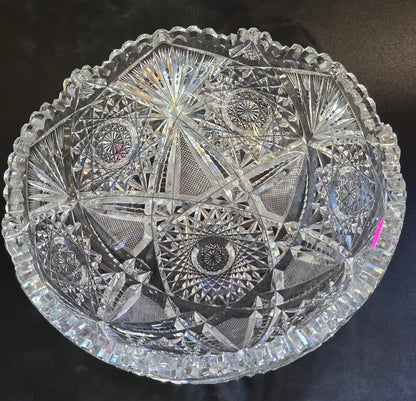ABP cut glass Blackmere bowl American brilliant period 1886 -1915 PA1