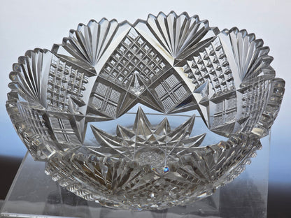 ABP cut glass bowl American Blown blank 16525
