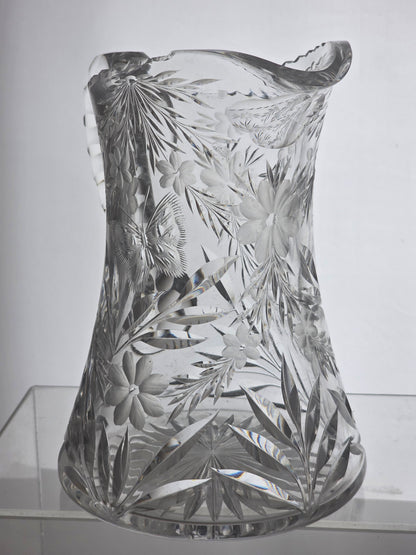 ABP cut glass Butterfly pitcher American brilliant Pairpoint