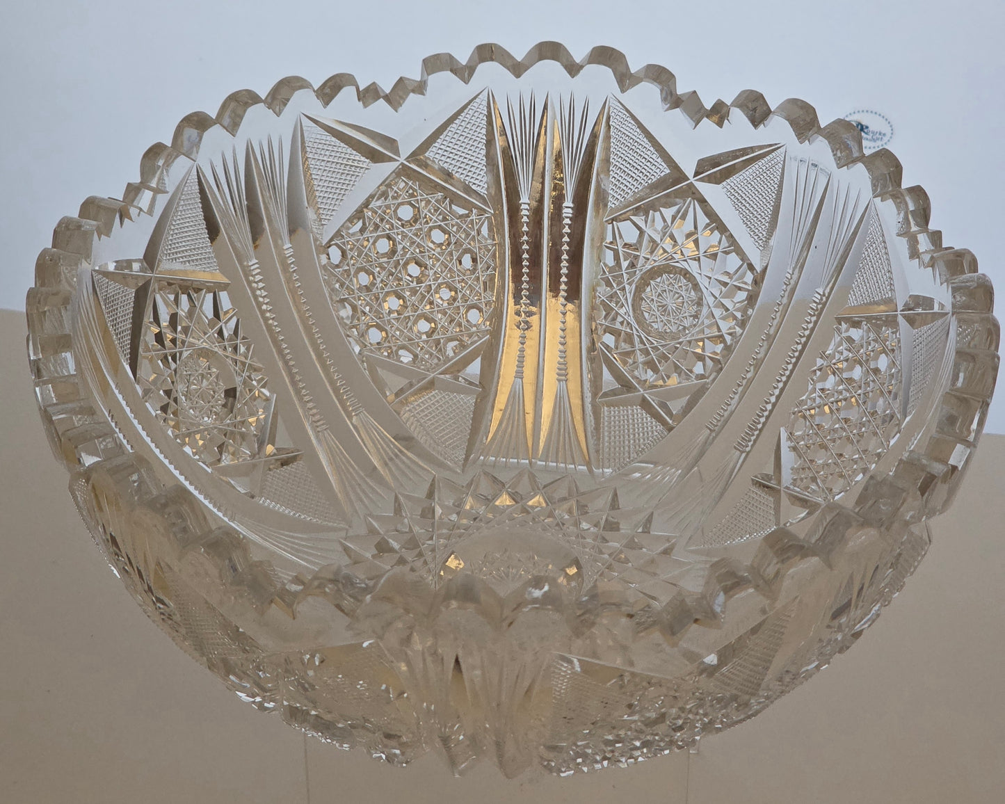 ABP cut glass blown blank bowl American brilliant period 1886 -1915 bob46