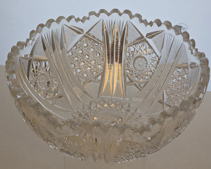 ABP cut glass blown blank bowl American brilliant period 1886 -1915 bob46