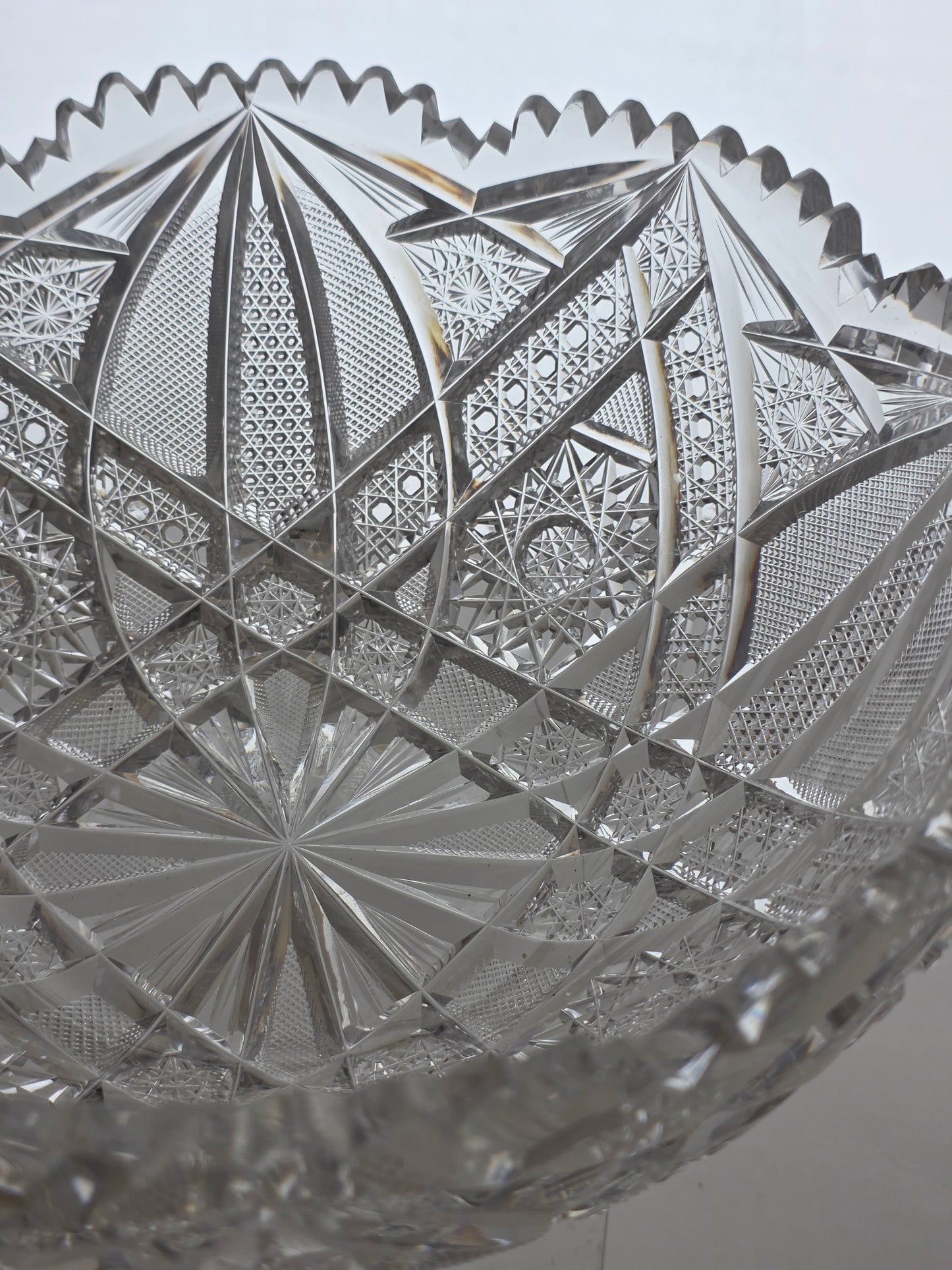 ABP cut glass blown blank bowl American brilliant period 1886 -1915 bob37