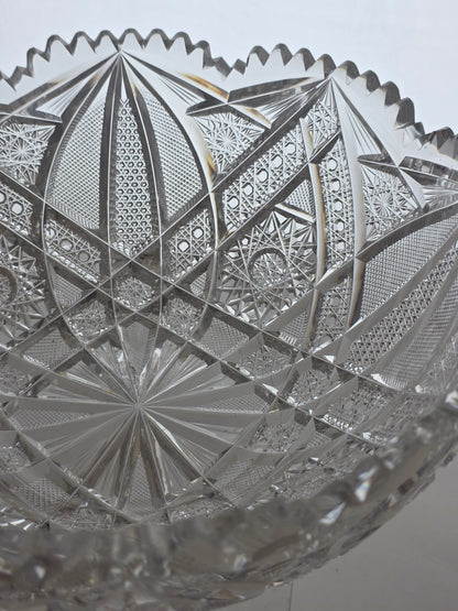 ABP cut glass blown blank bowl American brilliant period 1886 -1915 bob37