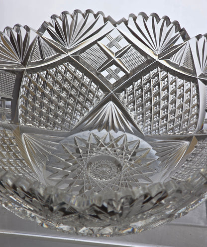 ABP cut glass bowl American brilliant period 1886 -1915 PA4