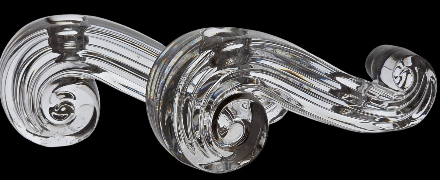 Candle sticks Pair Crystal Scroll lenox