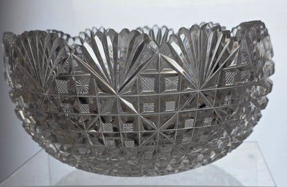 ABP cut glass Clark bowl American brilliant period 1886 -1915 PA6