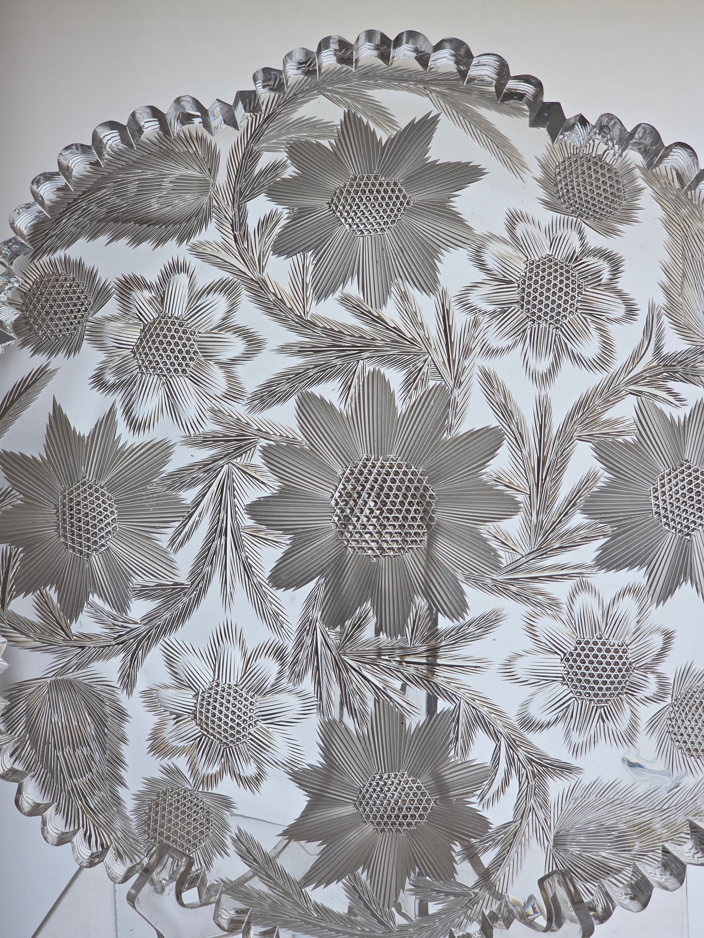 ABP cut glass plate American brilliant period 1886 -1915 tg6