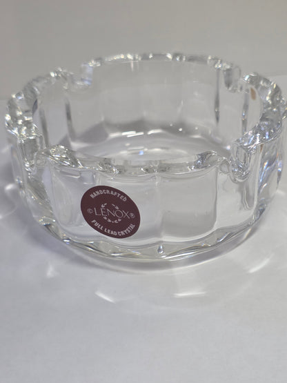 Lenox Glass Ashtray Signed USA crystal