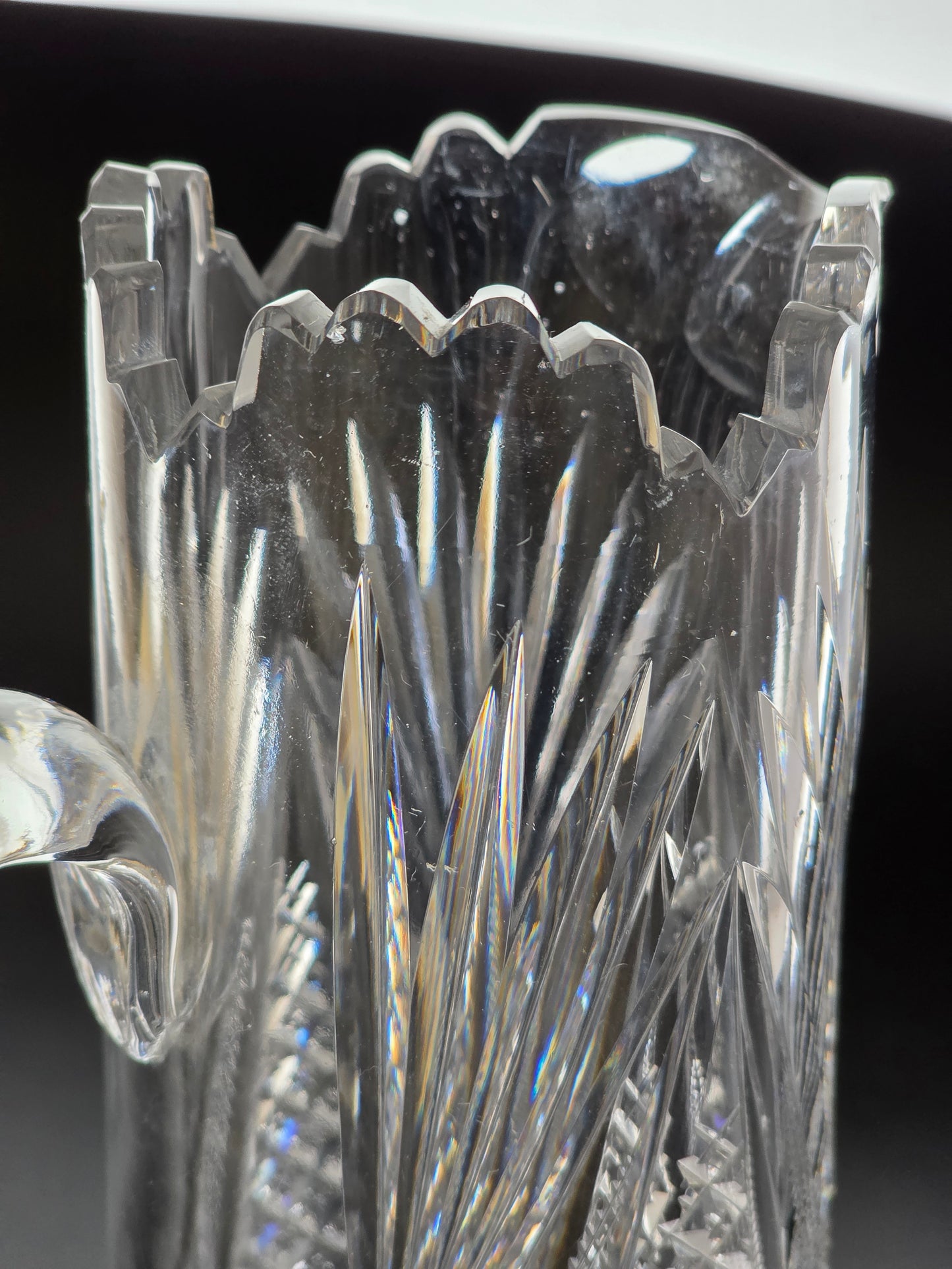 Cut glass pitcher brilliant blown blank